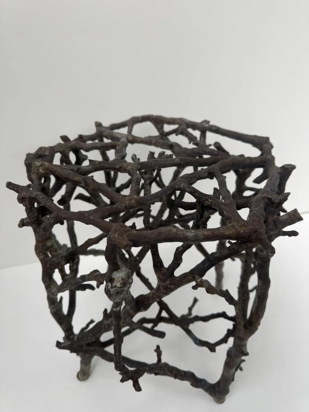 Zweig-Design Bronze Gartenhocker 2 4