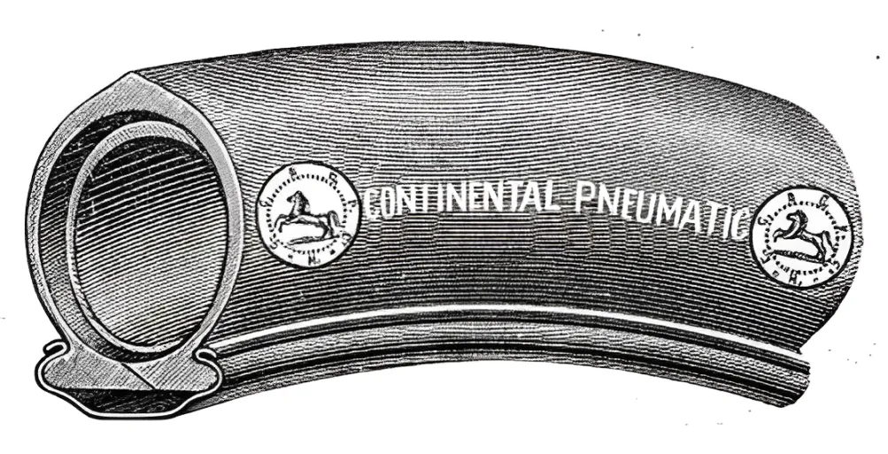 Eine Illustration, die Continental-Pneumatic-Reifen als essenziellen Bestandteil von Militärfahrrädern zur taktischen Mobilität darstellt.