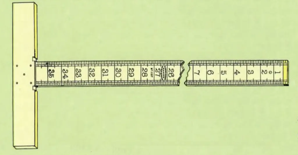 Illustration of John Rabone & Sons Glaziers’ Tee Square No. 1137 and No. 1147 (brass-bound stock), boxwood construction, 1¾ inch wide × ¼ inch thick, lengths from 24 to 72 inches.