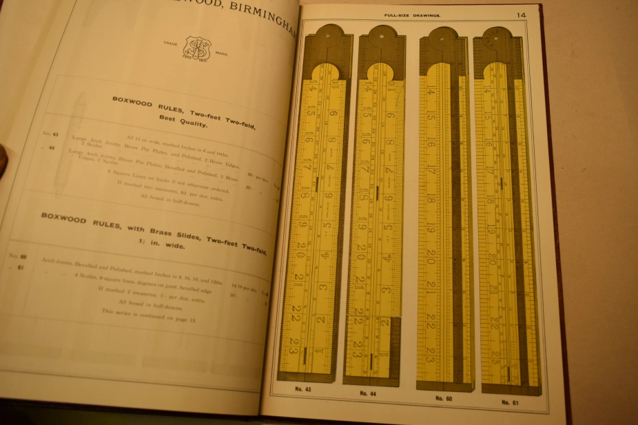 1912: I&D Smallwood's Birmingham Catalog Featuring Boxwood Rules