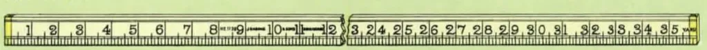 Straight wooden bench rule (No. 1138) made of boxwood, shown with clear inch markings in 8ths along both sides. Available in 24-inch and 36-inch sizes.